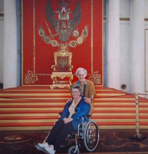 Nate and Nancy Berger at Catherine The Great throne in Russia