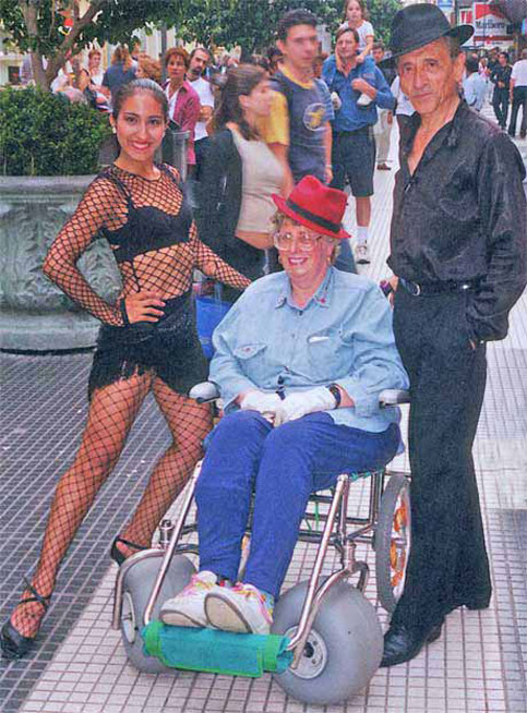 Tango Dancers in Argentina, a day in the sun, Nancy's smile - Priceless!